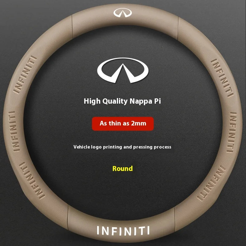 Carbon Fiber Leather Steering Wheel Cover for Infiniti Models
