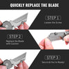 Folding Utility Knife with Quick-Change Blade and Pocket Clip