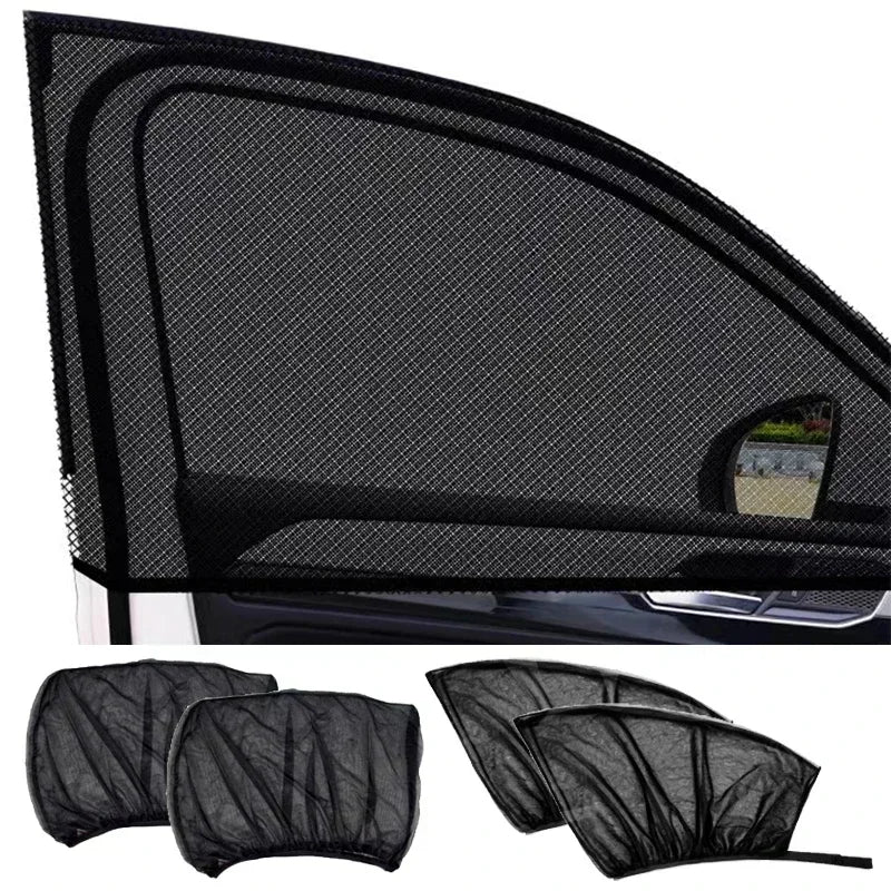 Car Side Window Mesh Sunshade Set – UV Protection & Heat Reduction
