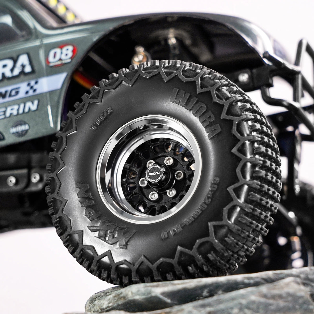 INJORA 1.0" Modular Beadlock Wheels for 1/18 1/24 RC Crawlers - Brass & Aluminum