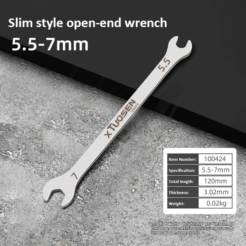 Ultra-Thin Dual-End Open Wrench for Tight Spaces