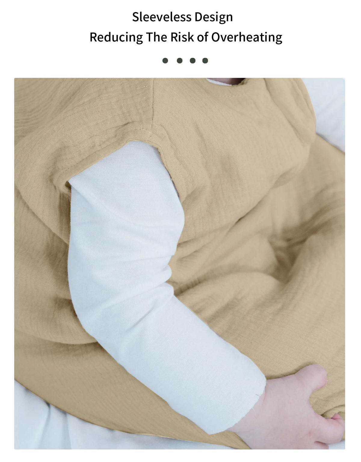 Muslin Cotton Baby Sleeping Bag – Anti-Kicking Cocoon for Newborns to 18 Months