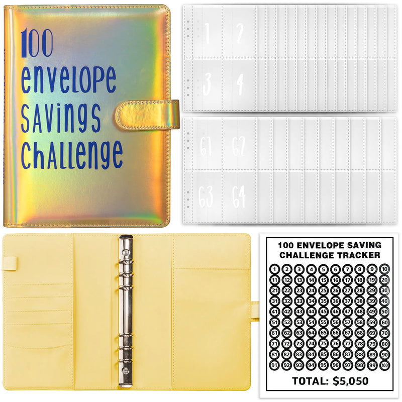 A5 Money Savings Challenge Binder with Cash Envelopes