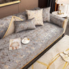 Gold-Foil Velvet Sofa Cushion Cover – Non-Slip, Machine Washable