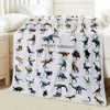 Dinosaur World Flannel Throw Blanket – Cozy Jurassic Decor for Bed & Sofa
