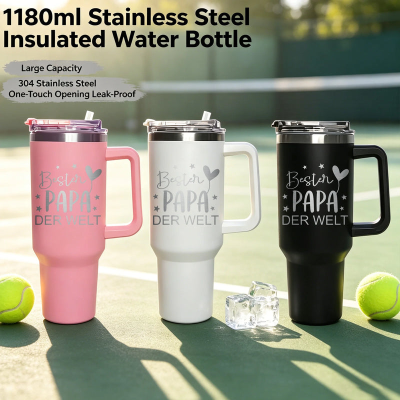 40oz Isolierter Edelstahl-Tumbler mit Deckel