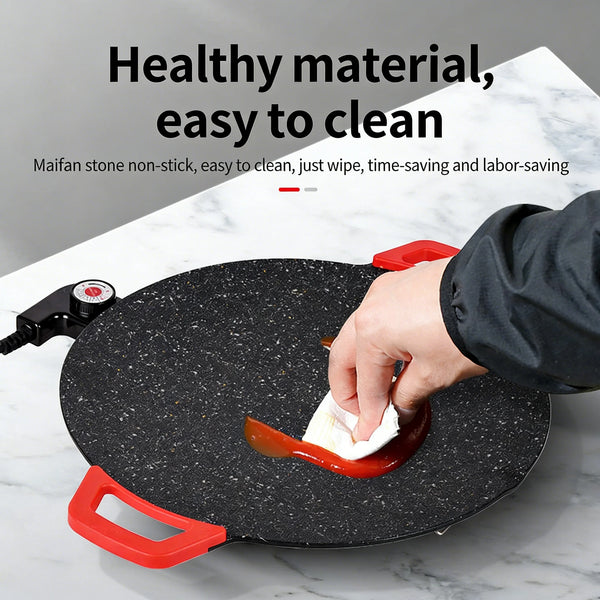 Electric Smokeless Grill Pan with Non-Stick Surface