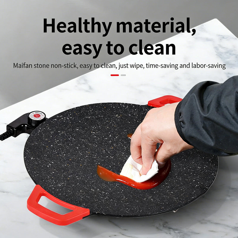 Electric Smokeless Grill Pan with Non-Stick Surface