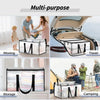 Multi-purpose heavy-duty bags for moving, travel, storage, and camping with clear lids and reinforced handles