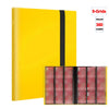 A yellow card binder album with a black spine and nine grids for holding 360 cards.