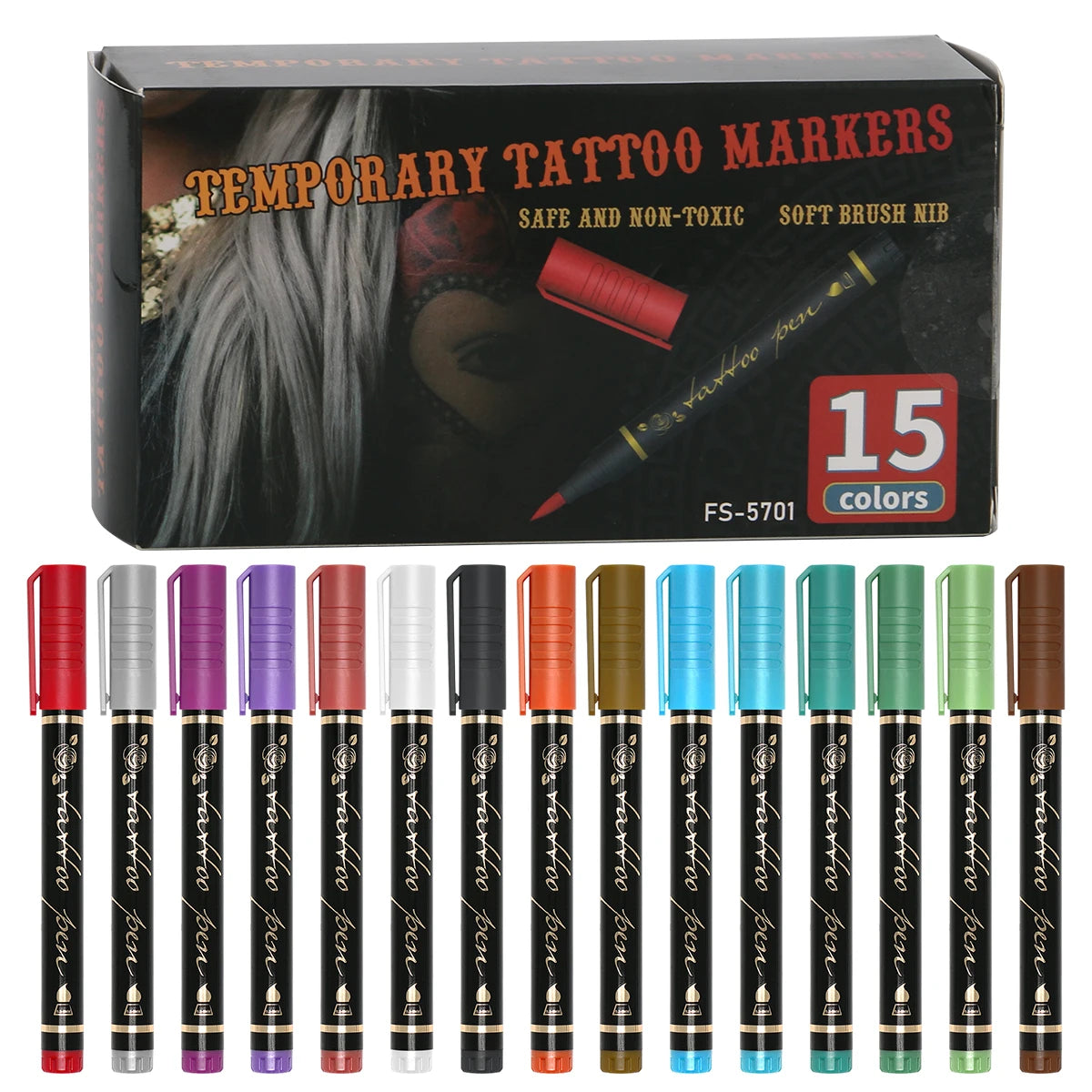 10-Piece Non-Toxic Face Paint Marker Set for Kids & Adults