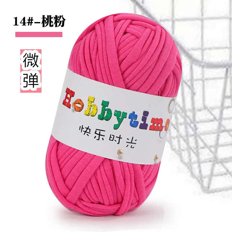 Pink hobbytime soft T-shirt yarn for crochet and knitting