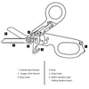 6-in-1 Foldable Emergency Rescue Scissors with Safety Hammer