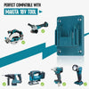 5-Pack wall-mount holders for Makita 18V batteries and power tools, including a tool and battery mount.