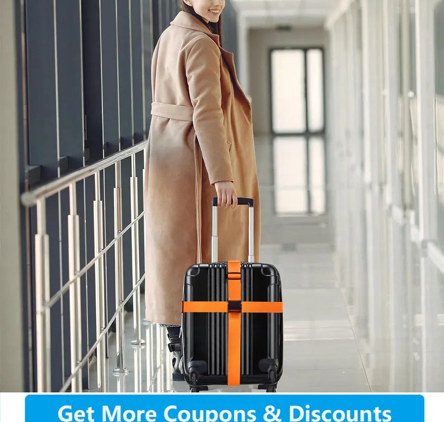 Adjustable Suitcase Straps with Bright Neon Colors – Secure & Easy to Spot