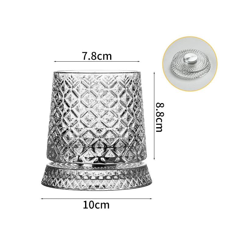Crystal 360 Rotating Whiskey Glass
