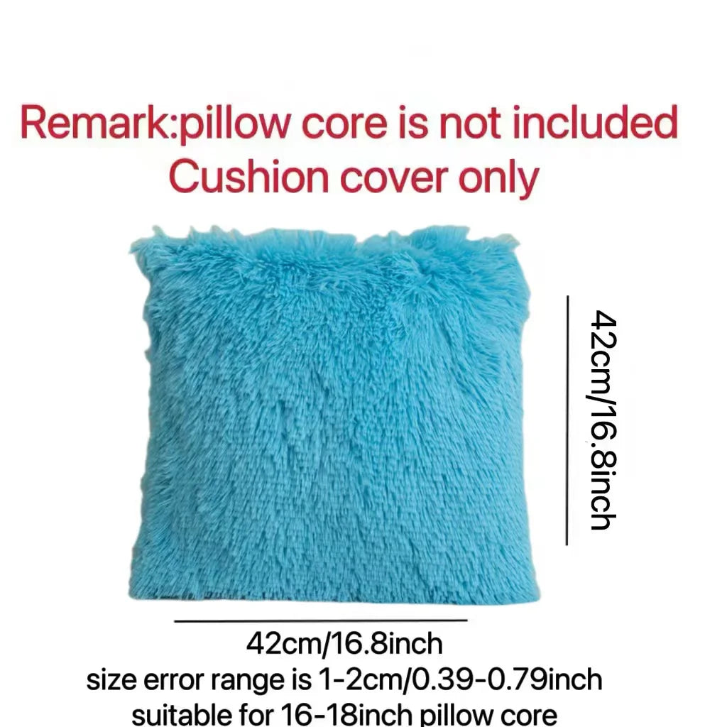 Luxury Faux Fur Throw Pillow Covers (Set of 2)