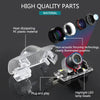 High quality parts for an LED car door logo projector featuring heat-dissipating plastic and illuminated graphics.