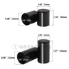 Black magnetic docking hardware cover kit showing various sizes of cylindrical components with dimensions.