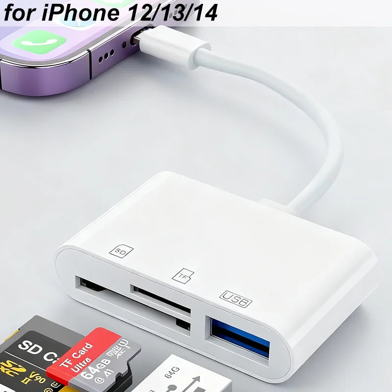5-in-1 USB-C SD Card Reader with Charging Port