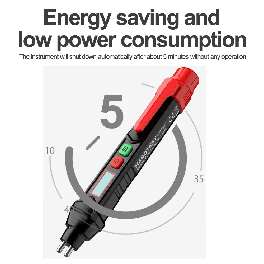 Digital Brake Fluid Tester with Backlit Display