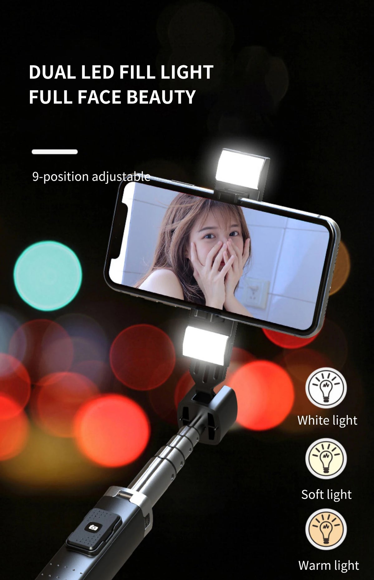 Bluetooth Selfie Stick Tripod with Remote Control