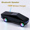 Cybertruck-Inspired Bluetooth Speaker with Wireless Charging