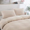 Tufted Boho Chic Duvet Cover Set with Textured Microfiber