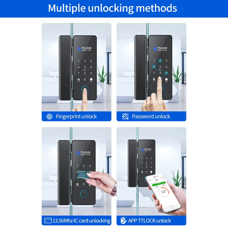 Cerradura Inteligente TTLOCK Biométrica para Puertas de Vidrio y Madera