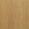 Close-up of light brown wood grain vinyl flooring tiles showing natural wood texture and vertical grain pattern.