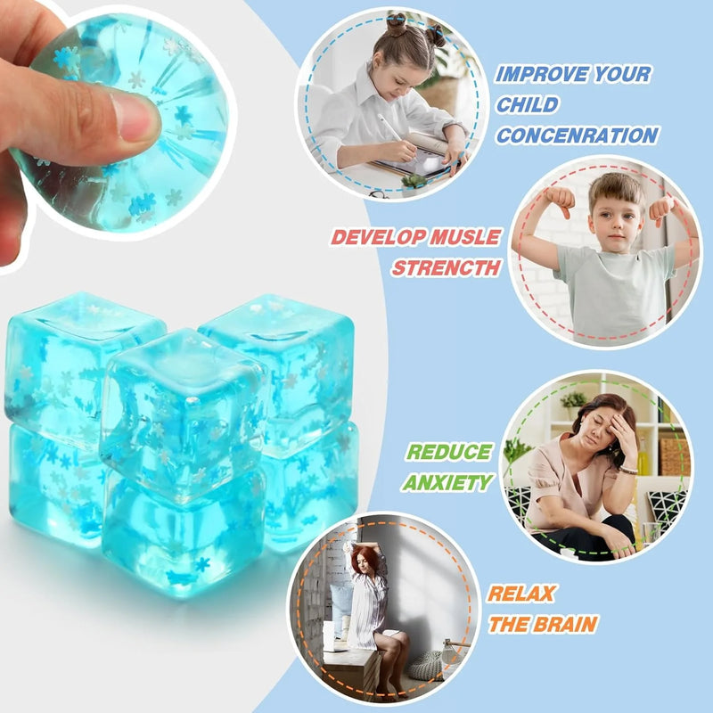 Snowflake Ice Cube Stress Ball