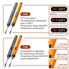 Cordless USB soldering irons C200L and C200 with adjustable temperature settings and LED displays