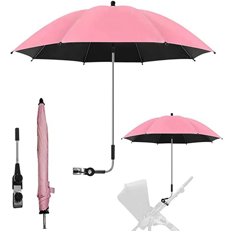 UV Protection Stroller Umbrella with Adjustable Clamp