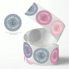 Pastel Rose Thank You Stickers Roll (500 Count)