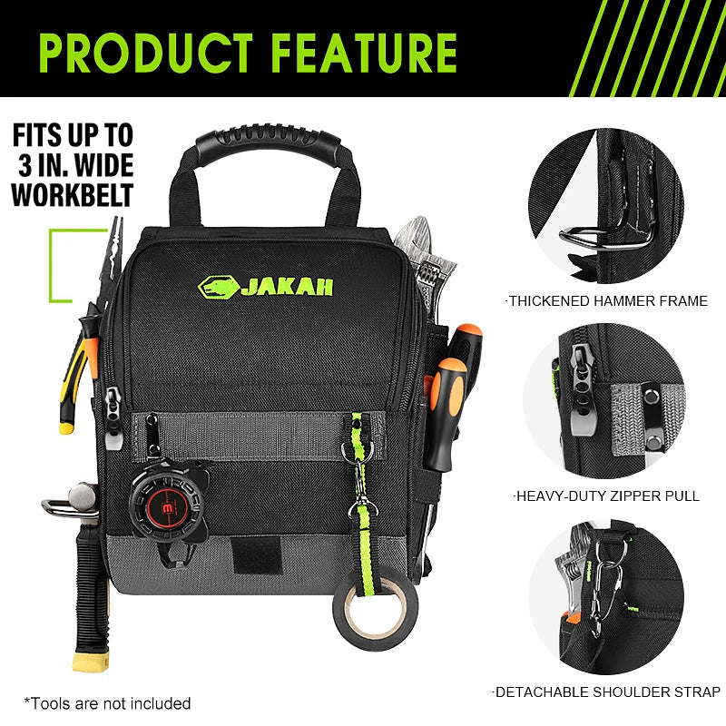 Professional Electrician Tool Pouch with Ergonomic Handle