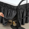 Ruffled Bed Skirt with Split Corners and Elastic Wrap