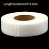 Roll of white no-sew iron-on hem tape with dimensions 6400cm or 2519.69in