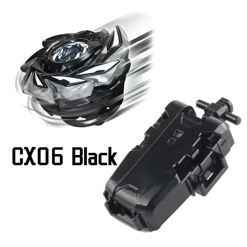 Black Beyblade Burst CX06 Metal Fighting Top with Launcher.