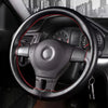 Braided Leather Steering Wheel Cover with Anti-Scratch Protection