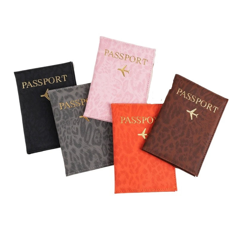 Leopard Print Passport Holder with Card Slots