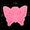 Pink butterfly shape epoxy resin mold with dimensions 7.8cm by 5.1cm