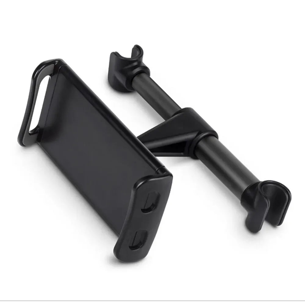 Support ajustable noir pour tablette et téléphone sur la tête de voiture avec pince flexible