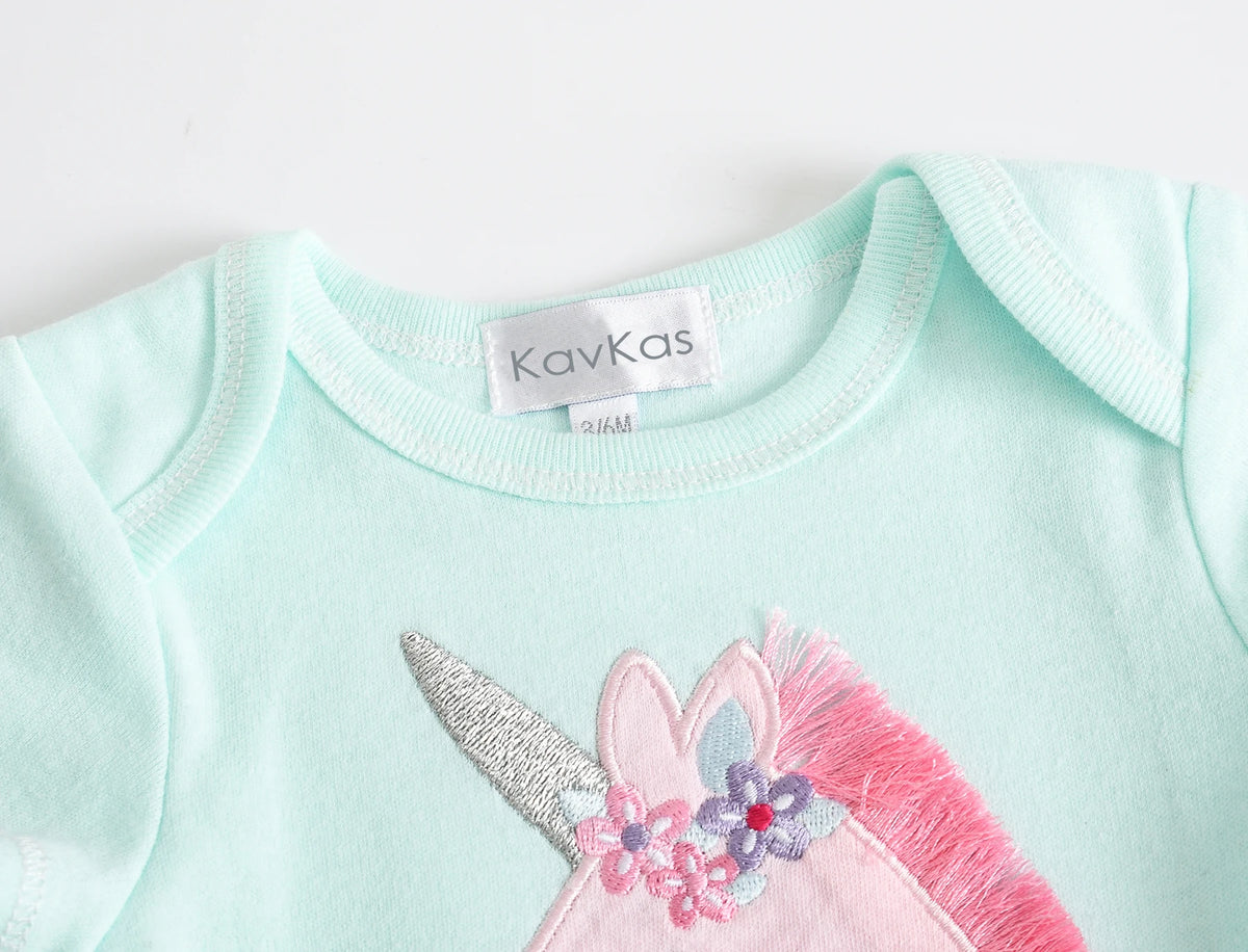 Cotton Short Sleeve Baby Bodysuits – Floral Print, 0-12 Months