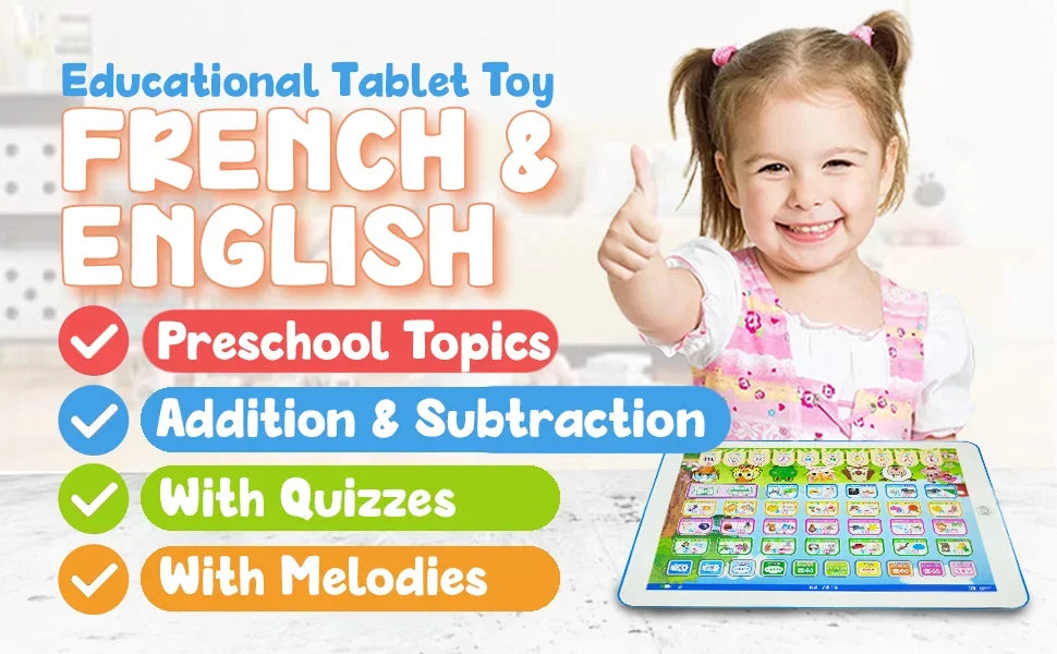 Bilingual French-English Learning Tablet for Kids