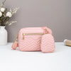 Quilted Crossbody Bag with Detachable Mini Pouch