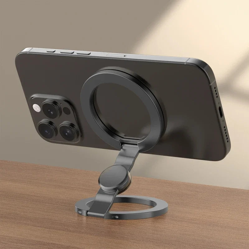 Foldable Magnetic Phone Stand with 360° Rotation