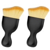 A pair of soft-bristle car vent and crevice cleaning brushes with protective black cases.