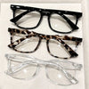 Y2K Leopard Print Square Sunglasses