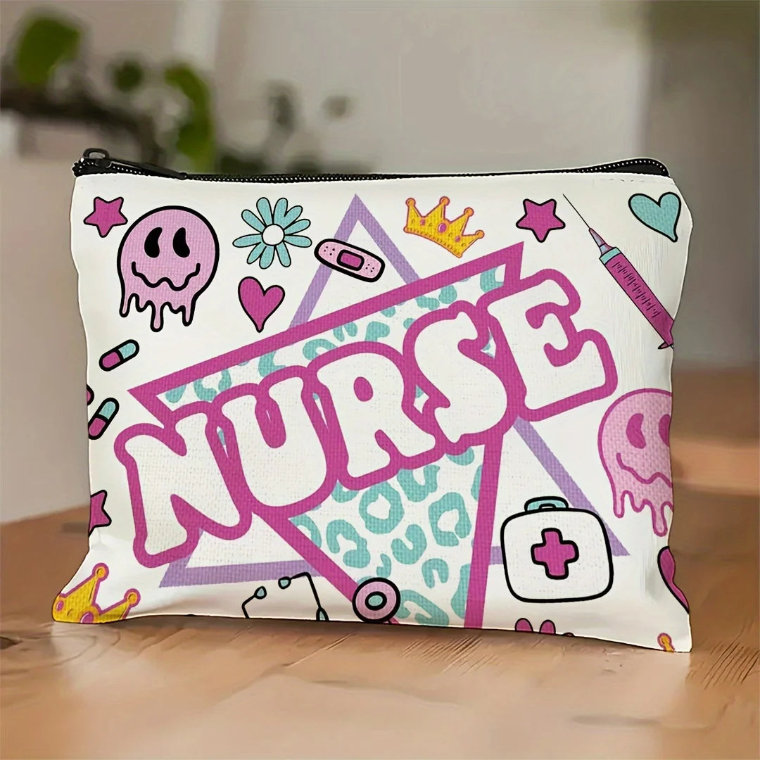 Nurse-Themed Makeup Bag with Medical Design