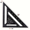 Aluminum Alloy Triangular Ruler Protractor & Square Gauge